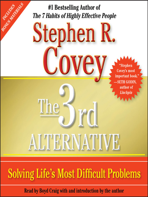Title details for The 3rd Alternative by Stephen R. Covey - Available
